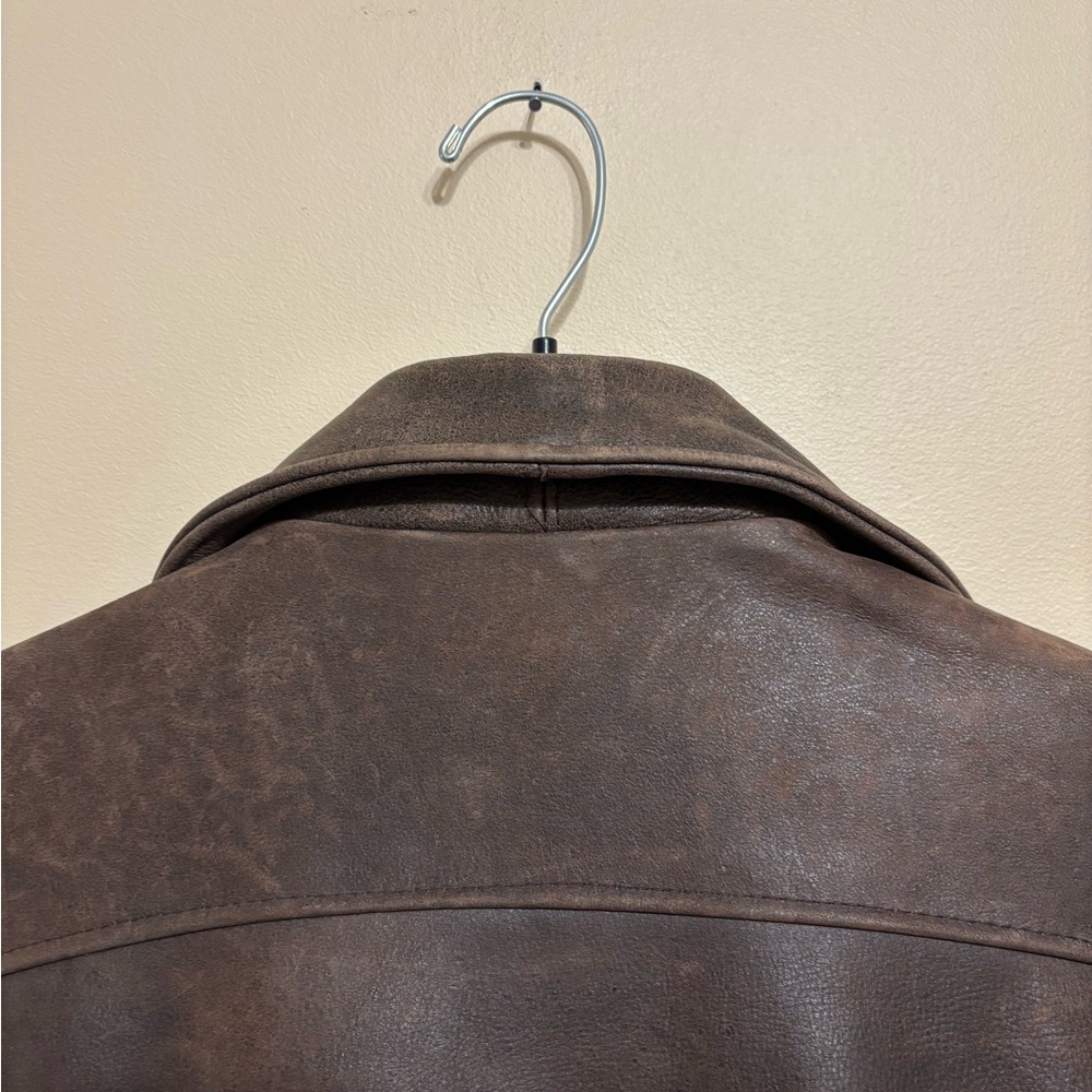 Men’s Vintage Brown Leather Jacket - Picture 8 of 10